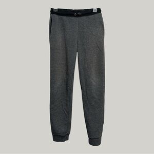 Old Navy Boy’s Joggers Charcoal Gray Black Trim Drawstring Waist Slim Size 14/16